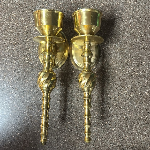 Elegant Solid Brass Wall Sconces - Picture 1 of 4